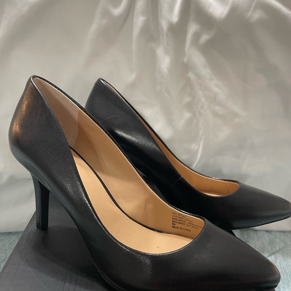 INC International Concepts Black Classic Heels
